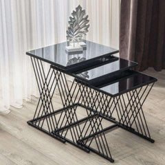 Black Wire Nesting Tables (Set of 3) - All India Decor