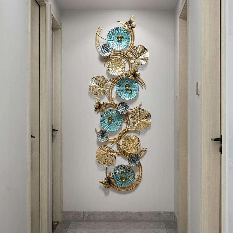 Golden Teal Metal Wall Art - All India Decor