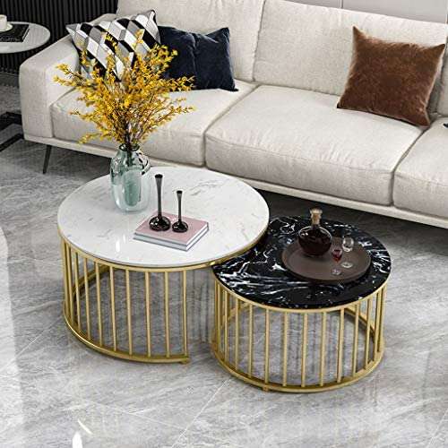 Premium Golden Caged Table Set of 2