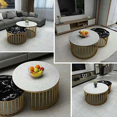 Premium Golden Caged Table Set of 2 - All India Decor