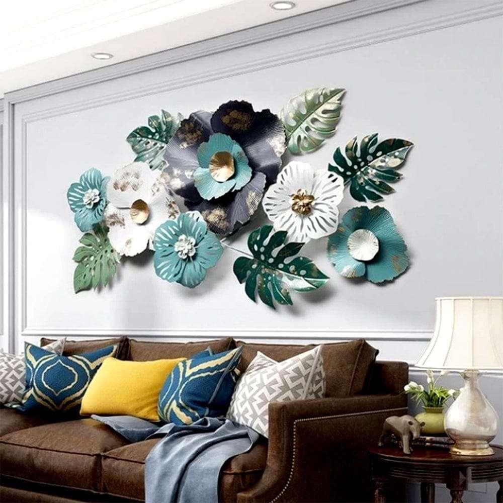 Natural Leaves Metal Wall Art - All India Decor