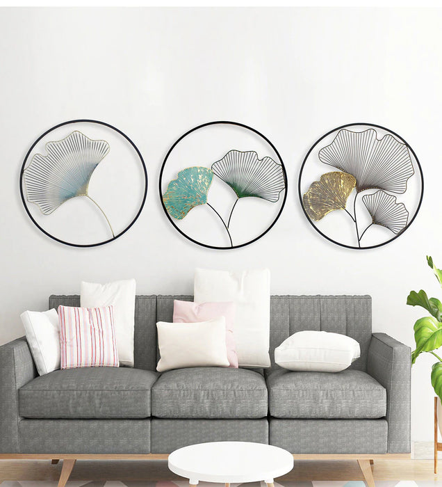 Metal Circles Wall Art in Multicolour