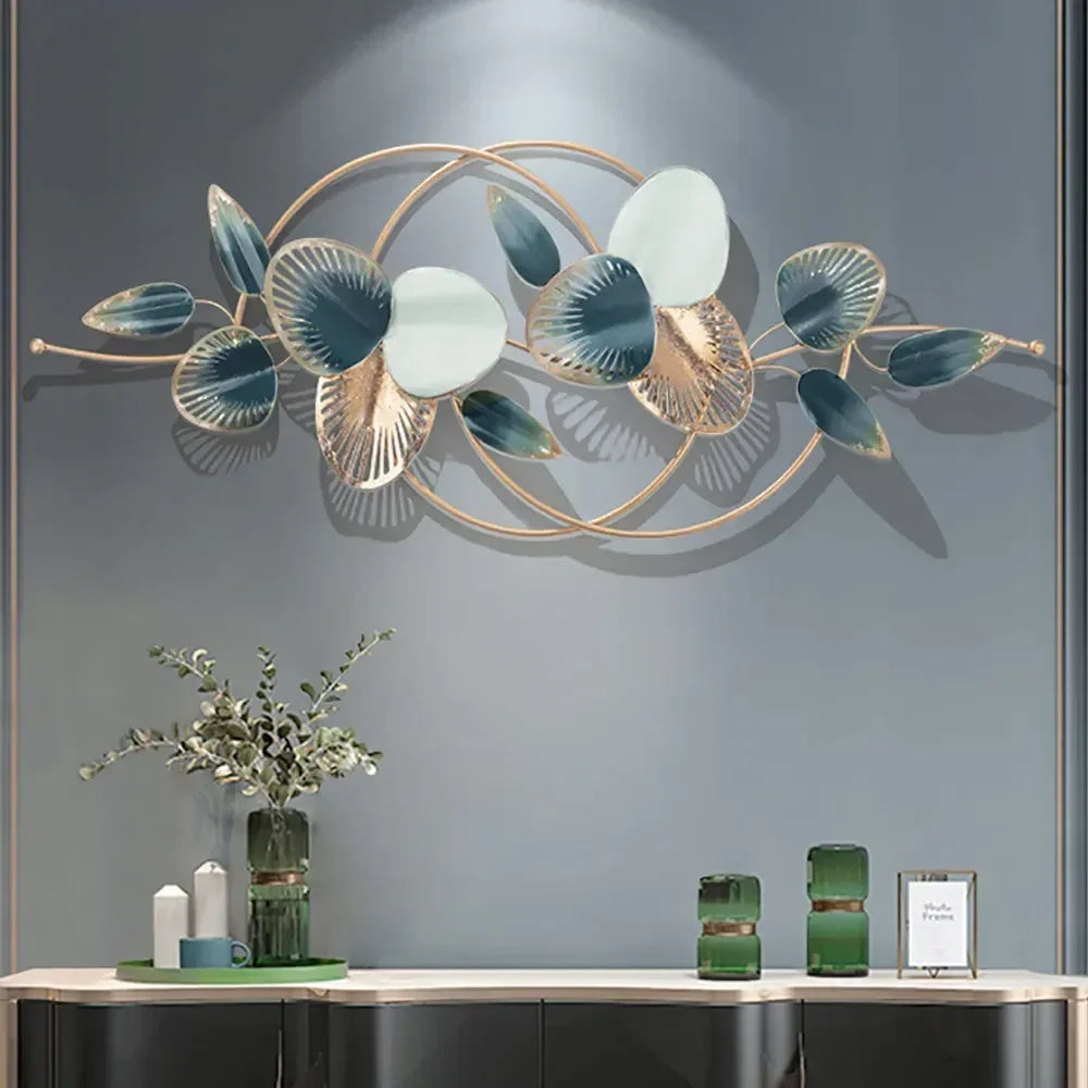Modern Metal Leaves Wall Art - All India Decor