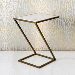 Slanting Chic Premium Metal Side Table - All India Decor