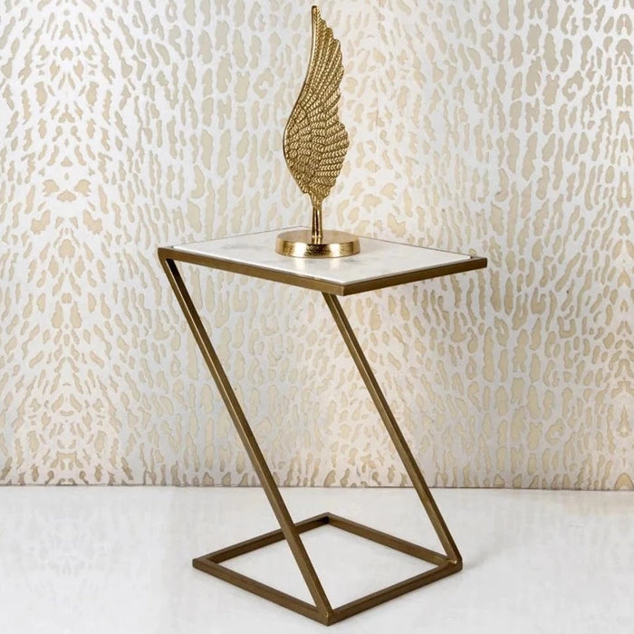 Slanting Chic Premium Metal Side Table