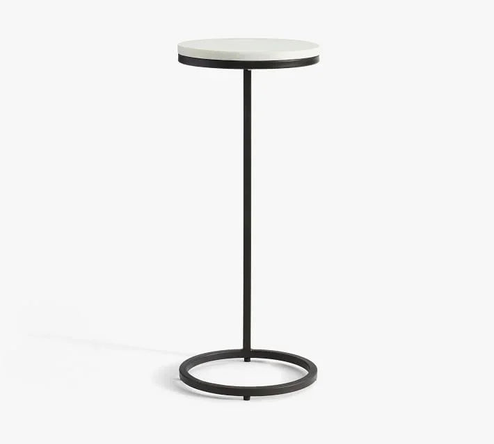 Round Marble C-Side Table - All India Decor