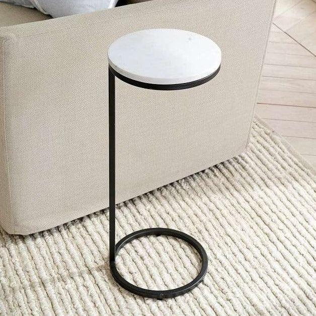 Round Marble C-Side Table - All India Decor