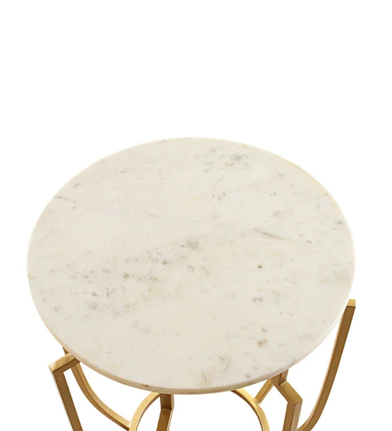 Side Table In Golden Powder Colour - All India Decor