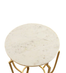Side Table In Golden Powder Colour - All India Decor