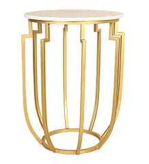 Side Table In Golden Powder Colour - All India Decor