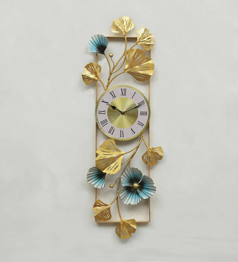 Metal Frame Wall Art With Clock - All India Decor