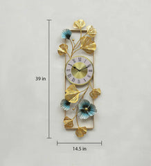 Metal Frame Wall Art With Clock - All India Decor