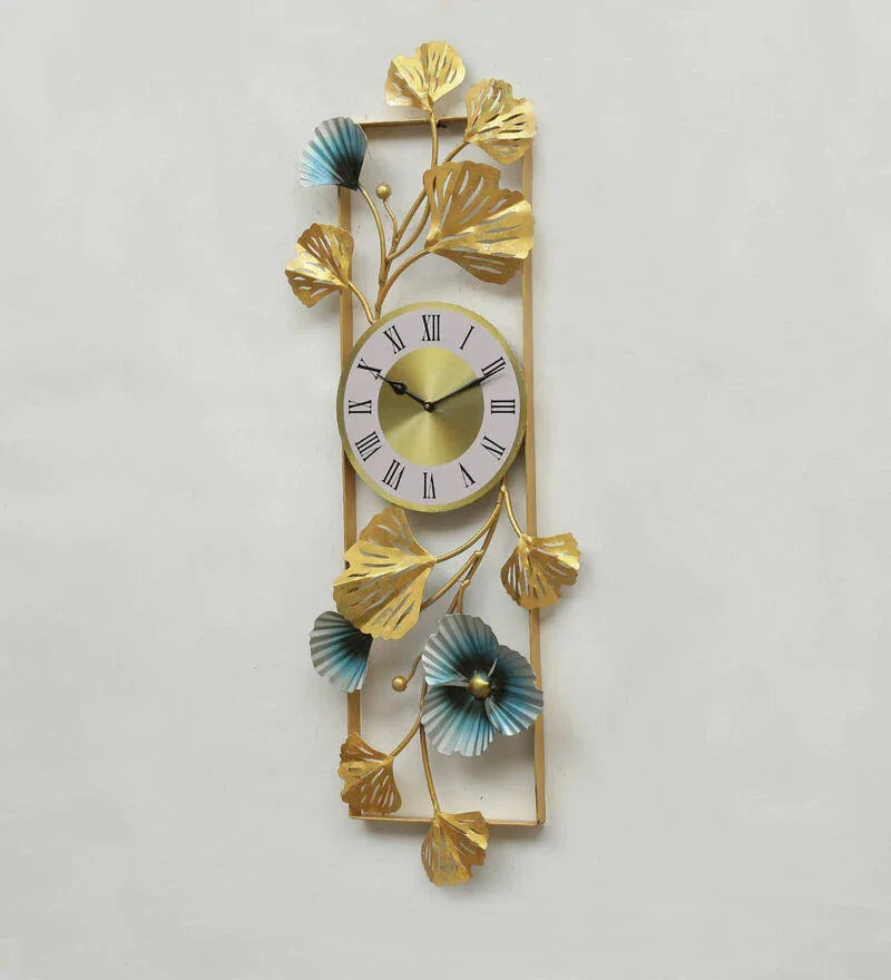 Metal Frame Wall Art With Clock - All India Decor