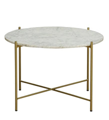 Metal Coffee Table With Marble Top