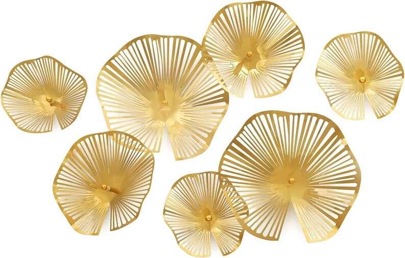 Seven Pieces Metal Lotus Leaves - All India Decor