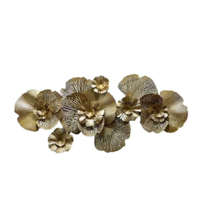 Iron Abstract Wall Art in Golden - All India Decor