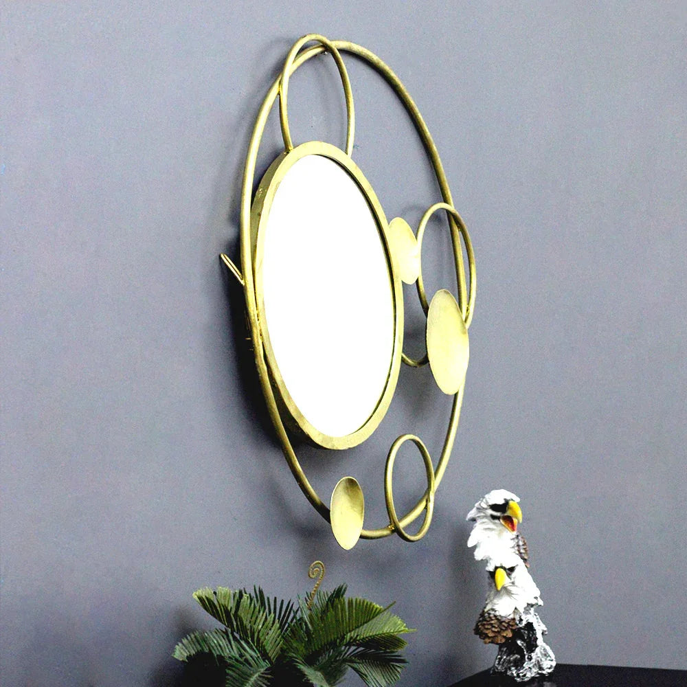 Abstract Circular Round Mirror Wall Decor - All India Decor
