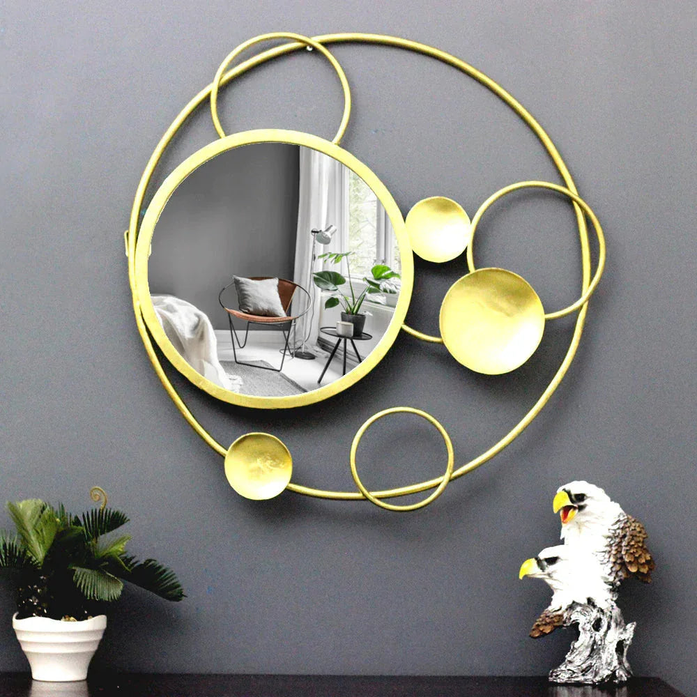 Abstract Circular Round Mirror Wall Decor - All India Decor