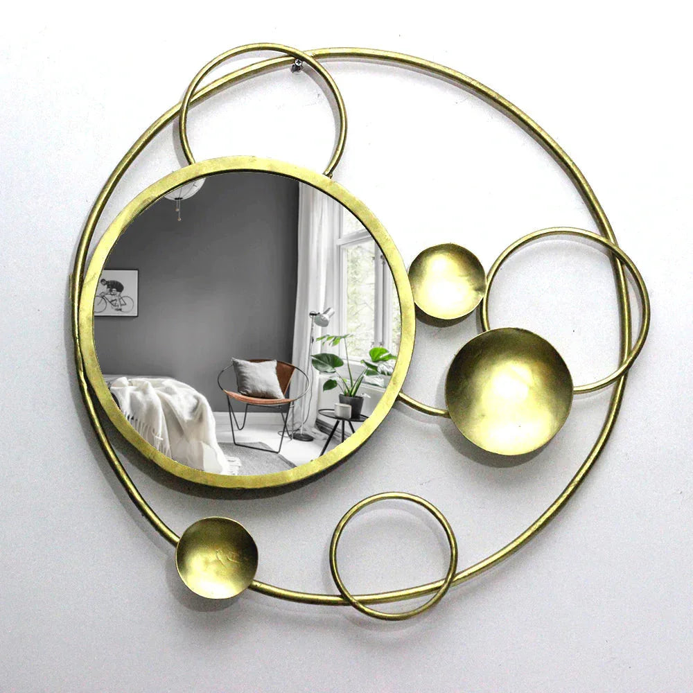 Abstract Circular Round Mirror Wall Decor - All India Decor