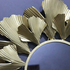 Golden Luring Petals Round Mirror Wall Decor - All India Decor