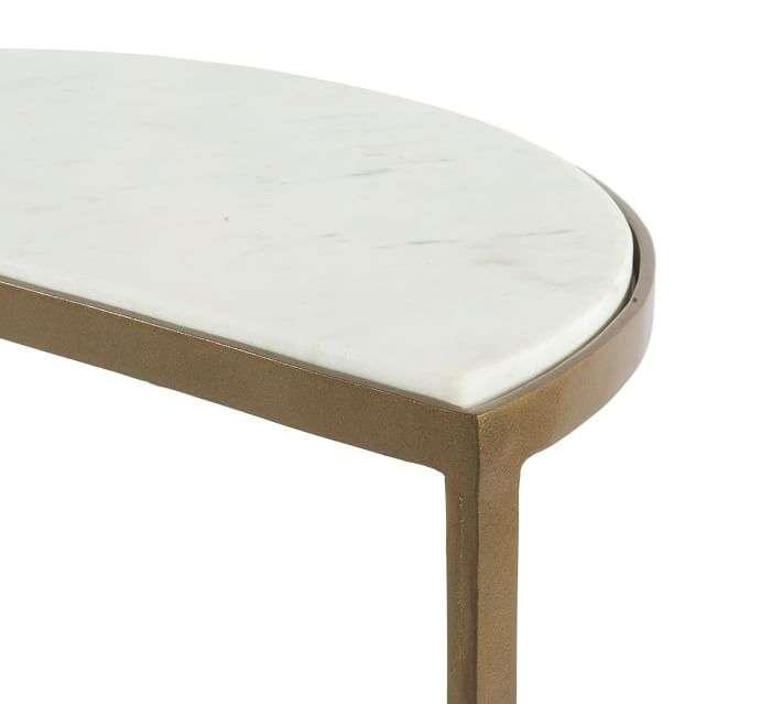 Marla Marble End Table - All India Decor