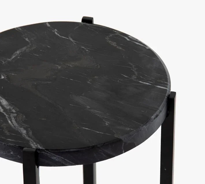 Round Marble Accent Table - All India Decor