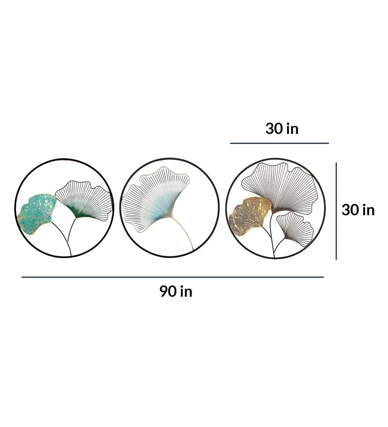 Metal Circles Wall Art in Multicolour - All India Decor