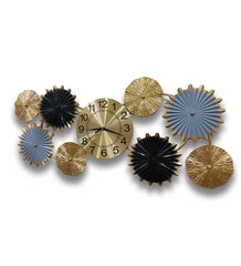 Metal Decorative Horizontal Wall Clock - All India Decor