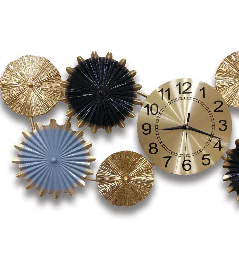 Metal Decorative Horizontal Wall Clock - All India Decor