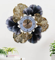 Metal Floral Wall Clock - All India Decor