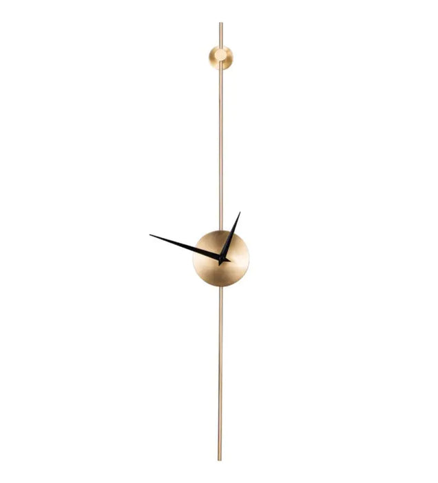 Minimal Golden Iron Wall Clock