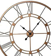 Vintage Metal Analog Round Clock - All India Decor