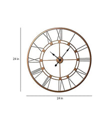 Vintage Metal Analog Round Clock - All India Decor