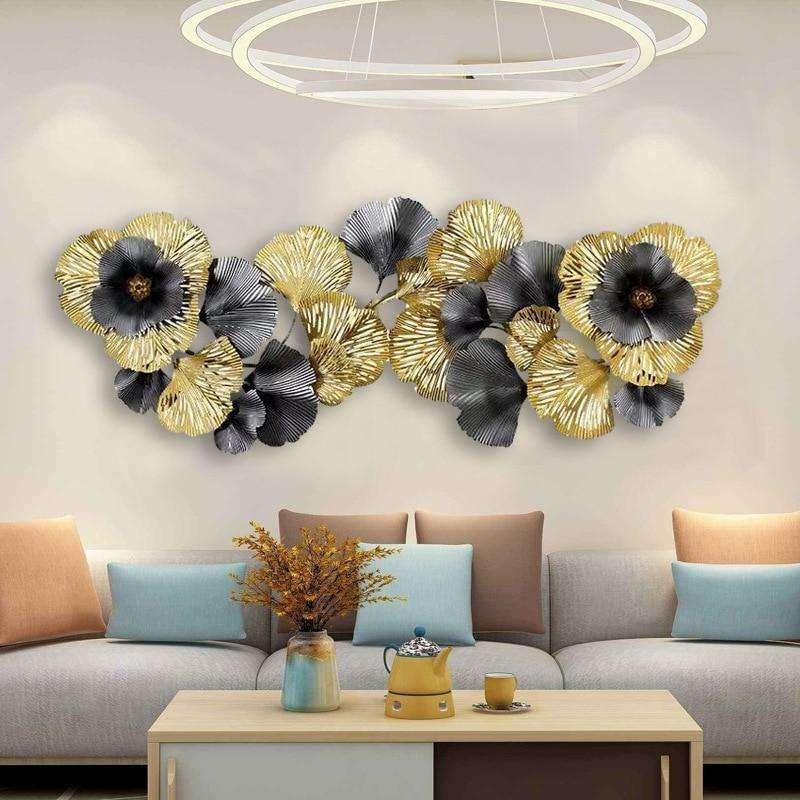 Black and Gold Wrought Iron Wall Art - All India Decor