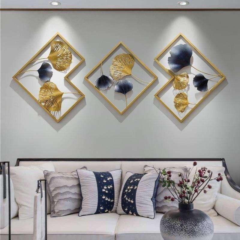Set of 3 Frames Metal Wall Art - All India Decor