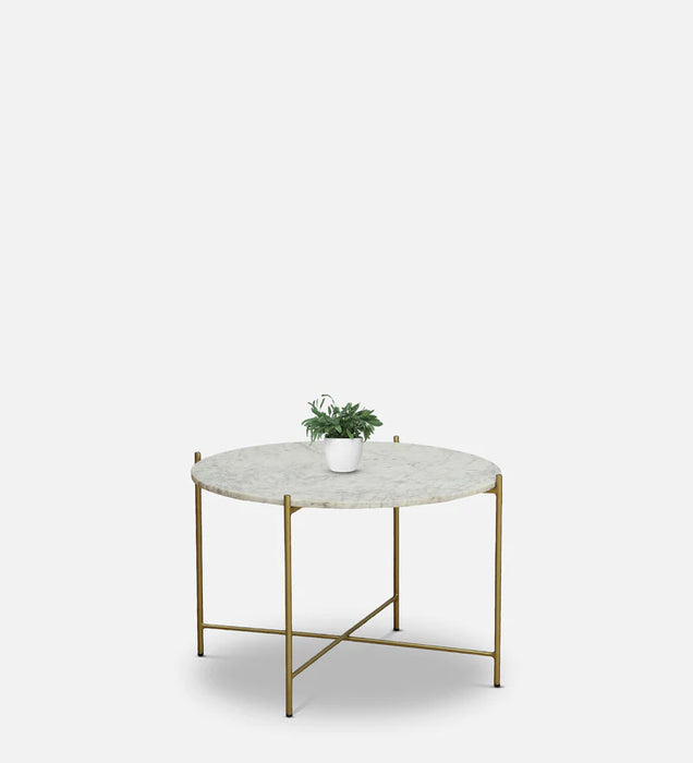 Metal Coffee Table With Marble Top