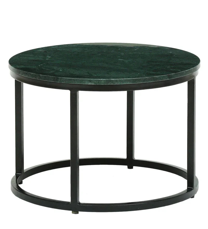 Metal Nesting Coffee Table Set In Green Colour - All India Decor