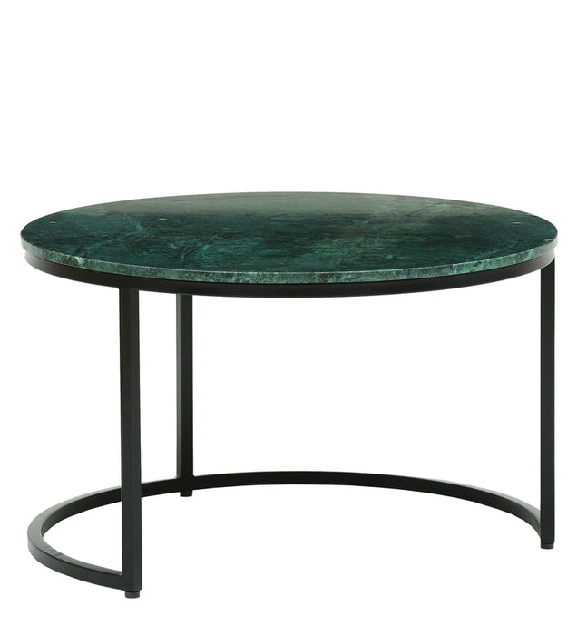 Metal Nesting Coffee Table Set In Green Colour