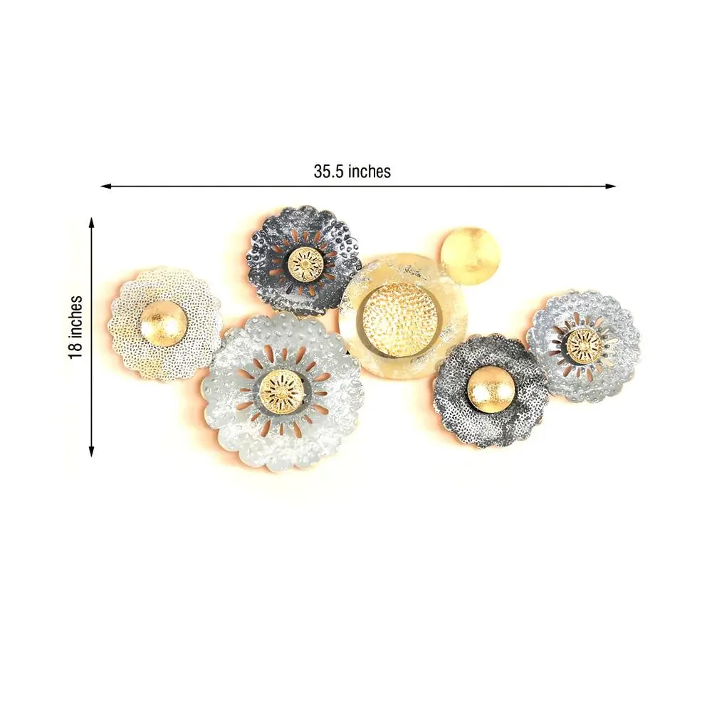Subtle Floral Metal Wall Art - All India Decor