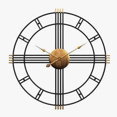 Classic Black Metal Wall Clock - All India Decor