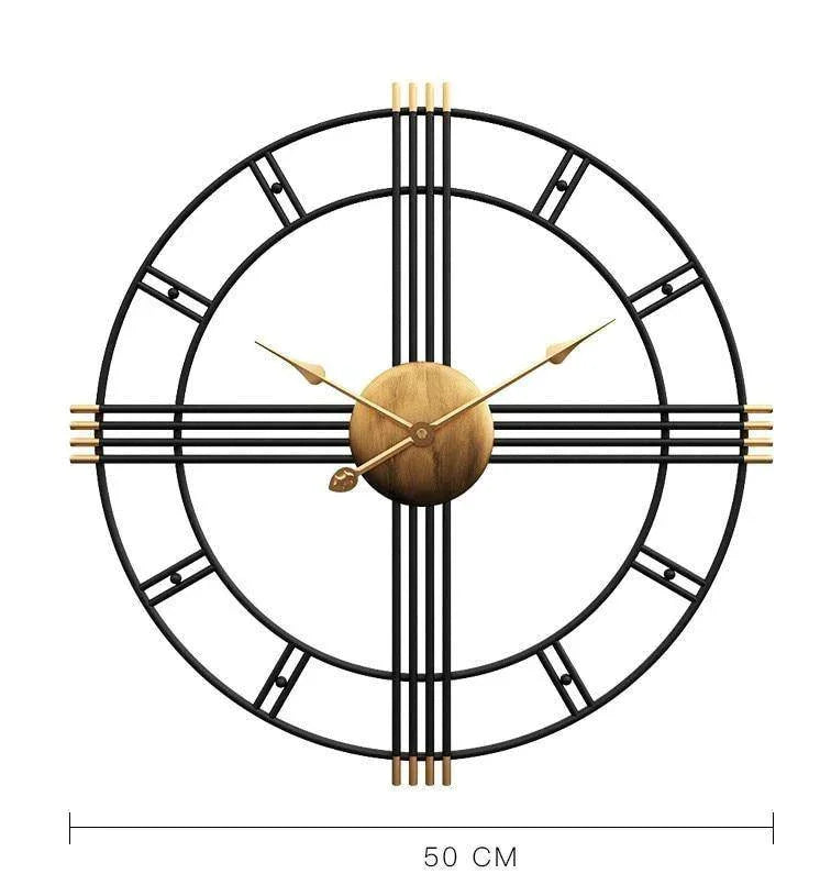 Classic Black Metal Wall Clock - All India Decor