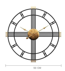 Classic Black Metal Wall Clock - All India Decor