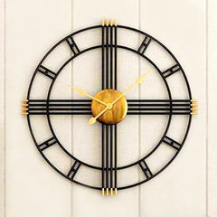 Classic Black Metal Wall Clock - All India Decor