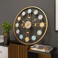Color Palette Round Metal Wall Clock - All India Decor