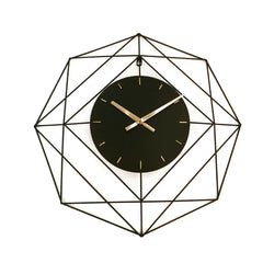 Geometric Pattern Metal Wall Clock - All India Decor