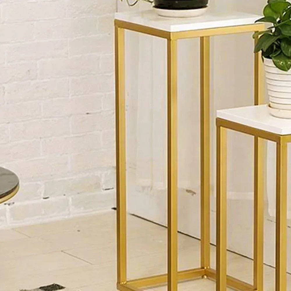 Minimalist Design Golden Table Set of 3 - All India Decor