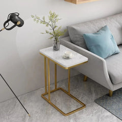 Suspended Styles Golden Metallic Side Coffee Table