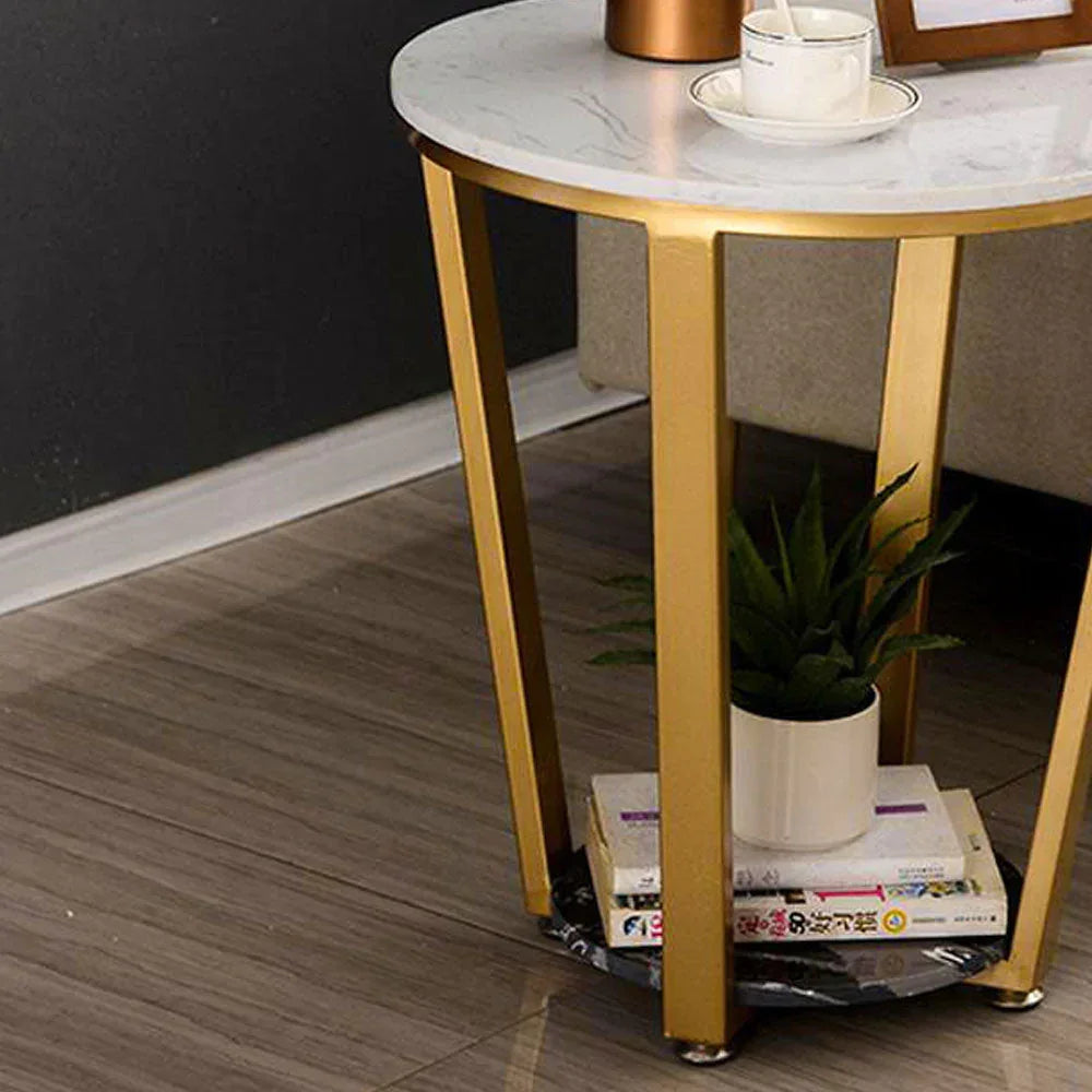 Premium Golden Tapered Coffee Table - All India Decor