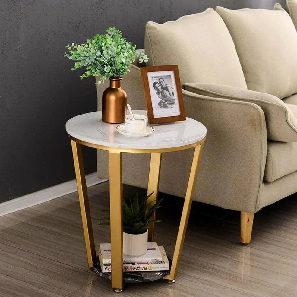 Premium Golden Tapered Coffee Table - All India Decor