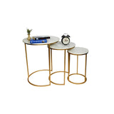 Trio Golden Coffee Tables (set of 3)